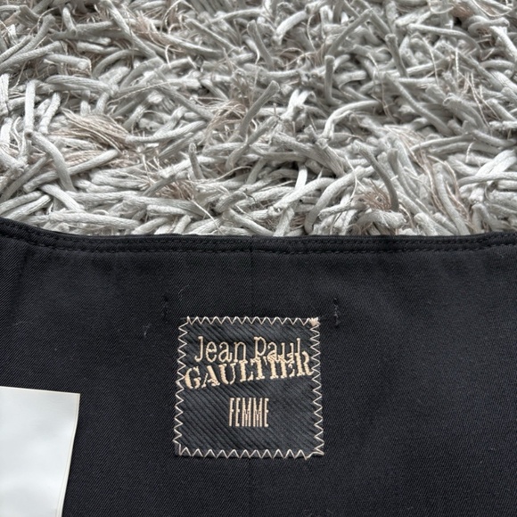 Jean Paul Gaultier Femme Skirt Pocket Black Buttons Wool Sz 8 US *VINTAGE*❤️ - Picture 10 of 12